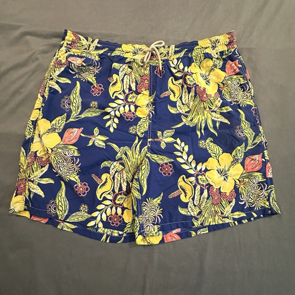 Polo Ralph Swim Trunks Mens 3XLT Vibrant Tropical Drawstring 100% Nylon Shorts